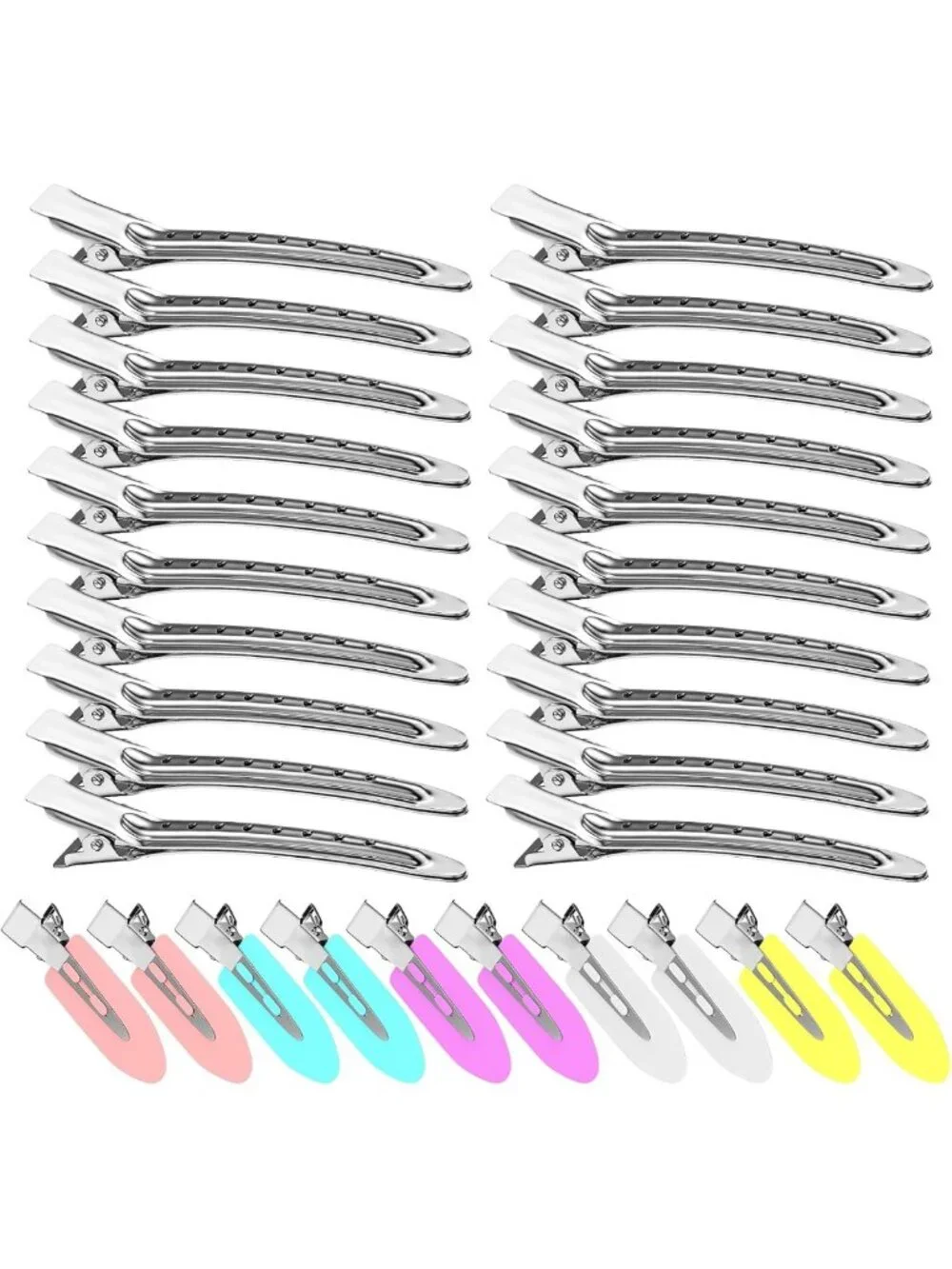 30PCS Heavy Duty Metal Hair Clips, Duck Bill Styling Pins for DIY & Salon Use